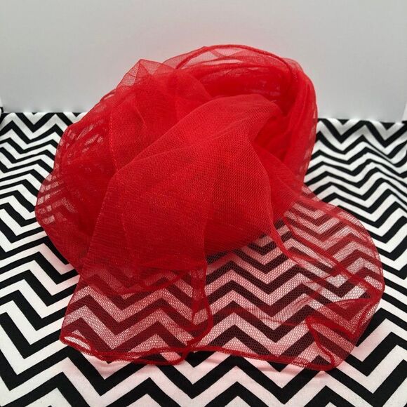 🔮 5/$25 Red Mesh Formal Shawl / Wrap - Picture 2 of 4